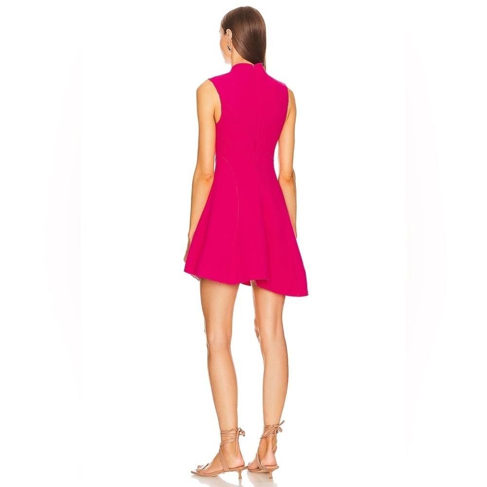 NWT Acler Rowe Mini Dress Azalea Pink Seamed Asymmetrical $370. Size 10 - Picture 12 of 12